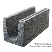 Parpaing de chaînage 20x20x50 cm