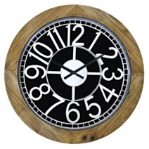 Horloge bois et métal blanc d53,3cm