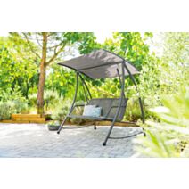 Balancelle acier et polyester Bell 193x120x167cm gris clair 