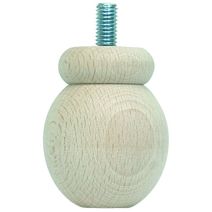 Pied de meuble modèle 06 brut H.55 Ø42 mm - EVOLUDIS