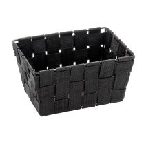 Corbeille de salle de bain Adria noire 19x14x9 cm - WENKO