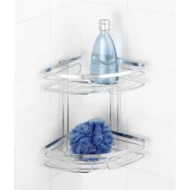 Etagère d'angle Premium inox acier 2 niveaux - WENKO