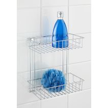 Etagère droite Classic chromé métal 2 niveaux - WENKO