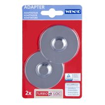 Adaptateur Turbo-Loc chromé - WENKO