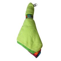 Lot de 5 lavettes microfibre couleurs, 38x40 cm, présentées sur un anneau