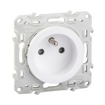 Prise 2 P+T Odace blanc - SCHNEIDER ELECTRIC