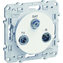 Prise TV/SAT/R Odace blanc - SCHNEIDER ELECTRIC