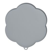 Tapis Catti de silicone, fleur, gris
