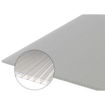 Plaque polycarbonate alvéolaire 16mm triple paroi clair 400x98cm CARBOGLASS