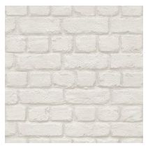Papier peint motif brique Duplex 10,05x0,53m écru/taupe - RASCH