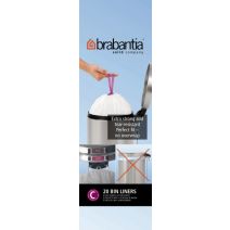 sacs poubelles en rouleaux 10-12 litres, blanc - BRABANTIA