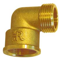 Raccord laiton à visser - coude mâle femelle - SPID'O