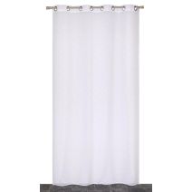 Voilage œillets étamine fils coupés blanc 140x240cm - DYLREV