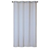 Voilage œillets étamine fils coupés gris 140x240cm - DYLREV