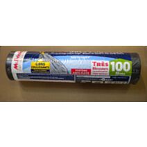 Rouleau de sacs poubelle noir 100 litres lien coulissant