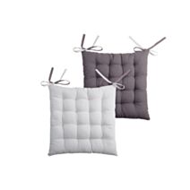Assise matelassée Duo 40 x 40 cm gris foncé/clair - STOF