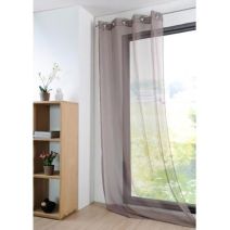 voilage Uni léger couleurs Taupe 135 x 260 cm