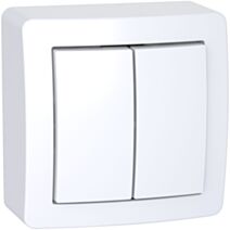 Double interrupteur va-et-vient saillie complet Alréa blanc - SCHNEIDER ELECTRIC