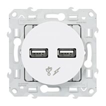Prise chargeur double usb blanc "odace" - SCHNEIDER ELECTRIC