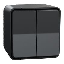 Double interrupteur saillie Mureva Styl anthracite - SCHNEIDER ELECTRIC