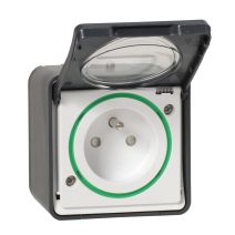 Prise étanche saillie complet Mureva Styl anthracite - SCHNEIDER ELECTRIC