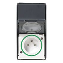 Interrupteur + prise saillie Mureva Styl anthracite - SCHNEIDER ELECTRIC