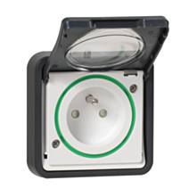 Prise avec terre étanche complet Mureva Styl anthracite - SCHNEIDER ELECTRIC