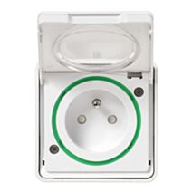 Prise étanche saillie complet Mureva Styl blanc - SCHNEIDER ELECTRIC
