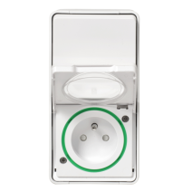 Interrupteur + prise saillie Mureva Styl blanc - SCHNEIDER ELECTRIC
