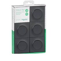 5 interrupteurs avec plaques Odace Styl anthracite - SCHNEIDER ELECTRIC