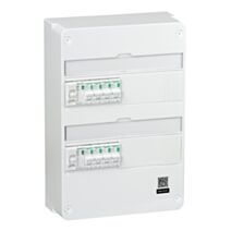 Tableau de Protection Électrique Câblé 2 Rangées T1-T3 40A-AC+A+8DISJ