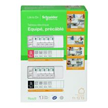 Tableau électrique équipé précâblé T1-T2 2 rangées Resi9 XP - SCHNEIDER ELECTRIC