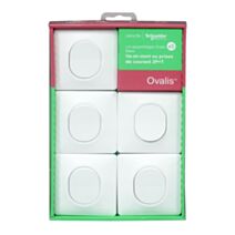 5 interrupteurs avec plaques Ovalis blanc - SCHNEIDER ELECTRIC