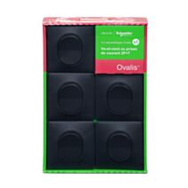 5 interrupteurs avec plaques Ovalis anthracite - SCHNEIDER ELECTRIC
