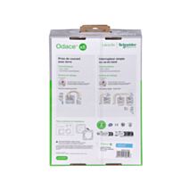 5 prises affleurantes avec plaques Odace anthracite - SCHNEIDER ELECTRIC
