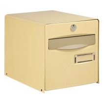 Boîte à lettres 1 porte agréée PTT 28,8x27,9x39,3cm Beige
