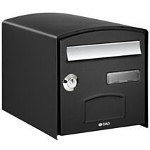 Boîte aux lettres dôme 1 porte normalisée noir - DECAYEUX