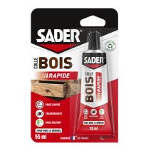 Colle à bois Prise Rapide Tube sous blister 55ml - SADER