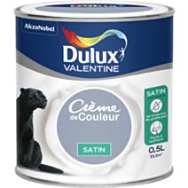 Peinture intérieure Crème de couleur satin Lune Cendrée 0,5L - DULUX VALENTINE