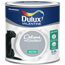 Peinture intérieure Crème de couleur satin Gris Angora 0,5L - DULUX VALENTINE