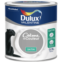 Peinture intérieure Crème de couleur satin Titanium 0,5L - DULUX VALENTINE