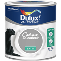 Peinture intérieure Crème de couleur satin Titanium 0,5L - DULUX VALENTINE