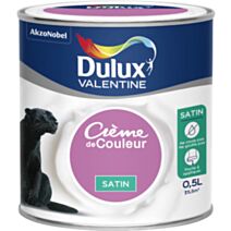 Peinture intérieure Crème de couleur satin Fuchsia 0,5L - DULUX VALENTINE