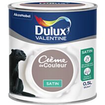 Peinture Crème de Couleur satin 0,5L Praline - DULUX VALENTINE