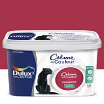 Peinture intérieure Crème de couleur satin Framboise 2,5L - DULUX VALENTINE