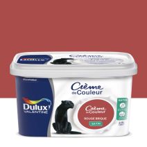 Peinture Crème de couleur Rouge brique 2,5L finition satin - DULUX VALENTINE