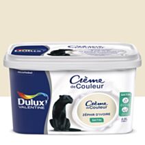 Peinture intérieure Crème de couleur satin Zéphir d'Ivoire® 2,5L - DULUX VALENTINE