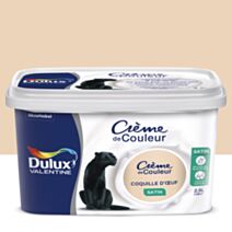 Peinture intérieure Crème de couleur satin Coquille d'Œuf 2,5L - DULUX VALENTINE