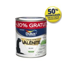 Peinture Laque Bois Fer Valénite Blanc Satin 2L+20% - DULUX VALENTINE