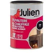 Peinture Spéciale Tuyauterie Chauffage Aspect Brillant 0,25L Noir - JULIEN